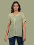 Shirt Style Short Sleeves Top (OTL-TPS1082)